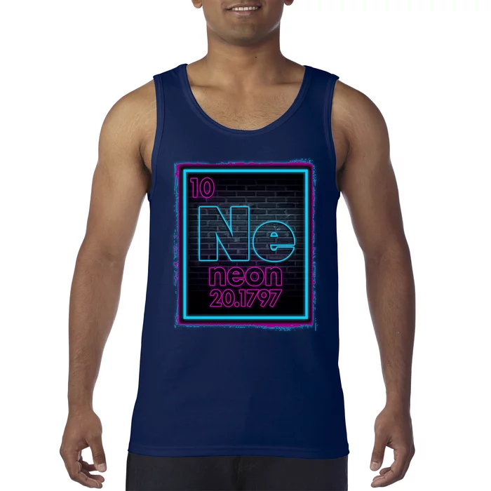 Cool NE Neon Light Periodic Table Element Tank Top