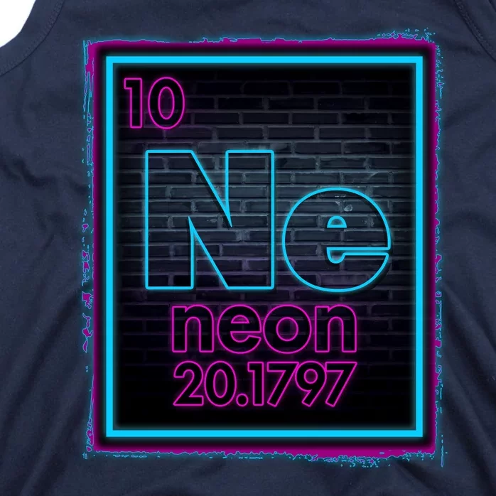 Cool NE Neon Light Periodic Table Element Tank Top