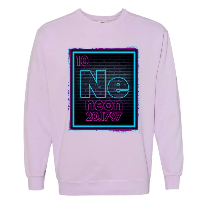 Cool NE Neon Light Periodic Table Element Garment-Dyed Sweatshirt