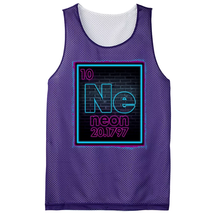 Cool NE Neon Light Periodic Table Element Mesh Reversible Basketball Jersey Tank