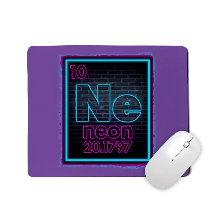 Cool NE Neon Light Periodic Table Element Mousepad