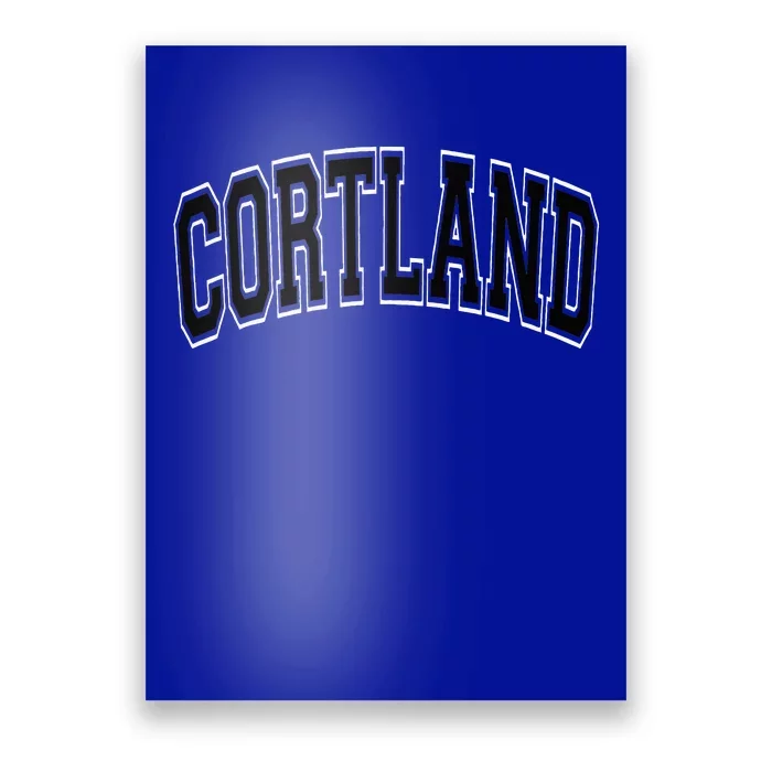 Cortland Ny New York Varsity Style Poster