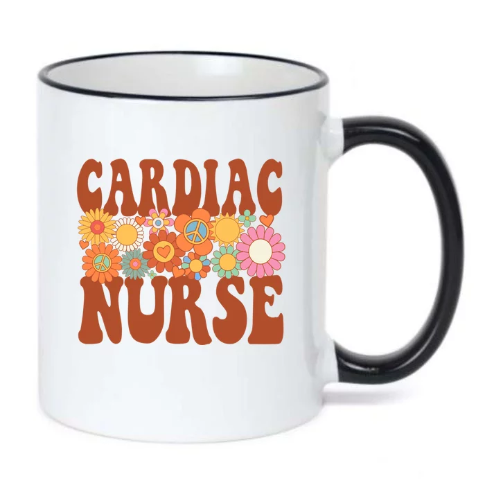 Cardiac Nurse Nurse Life Nursing Future Nurse Retro Groovy Gift Black Color Changing Mug