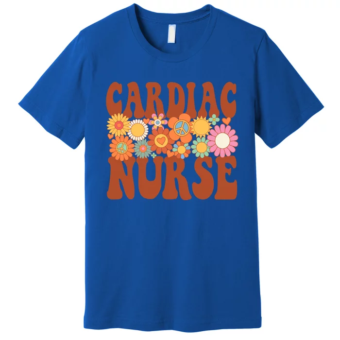 Cardiac Nurse Nurse Life Nursing Future Nurse Retro Groovy Gift Premium T-Shirt