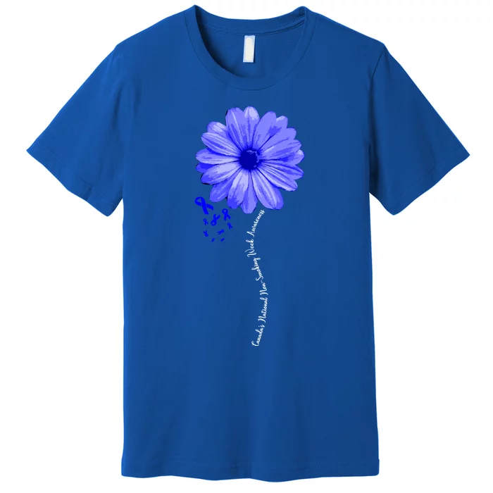 Canada’s National Nongreat Giftsmokinawareness Family Survivor Ribbon Gift Premium T-Shirt