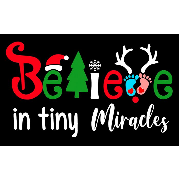 Christmas NICU Nurse Believe In Tiny Miracles Bumper Sticker