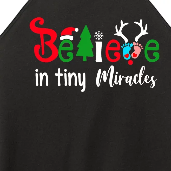 Christmas NICU Nurse Believe In Tiny Miracles Women’s Perfect Tri Rocker Tank