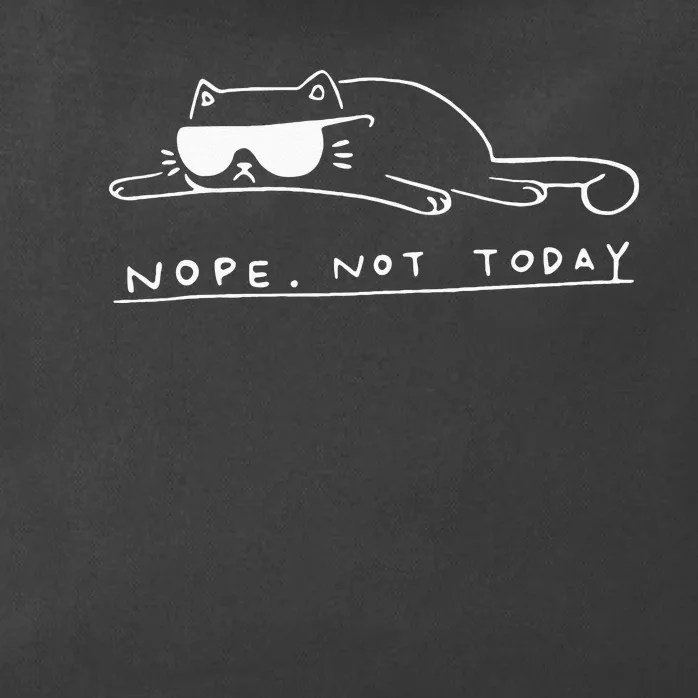 Cat Nope Not Today Zip Tote Bag