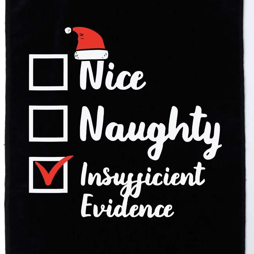 Christmas Nice Naughty Insuffucient Evidence Xmas Platinum Collection Golf Towel