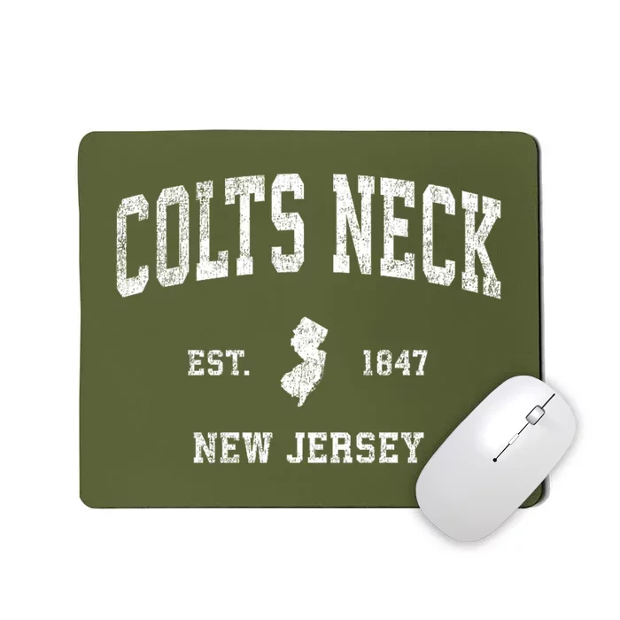 Colts Neck New Jersey Nj Vintage Athletic Sports Mousepad