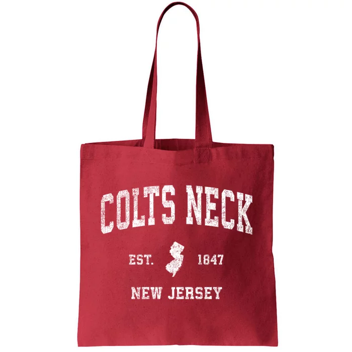 Colts Neck New Jersey Nj Vintage Athletic Sports Tote Bag