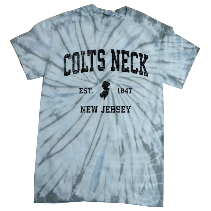 Colts Neck New Jersey Nj Vintage Athletic Sports Tie-Dye T-Shirt