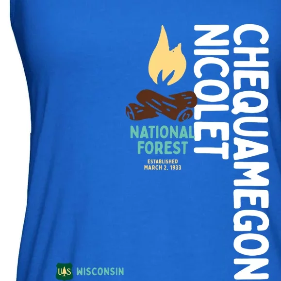 Chequamegon Nicolet National Forest Vertical Wisconsin Gift Ladies Essential Flowy Tank