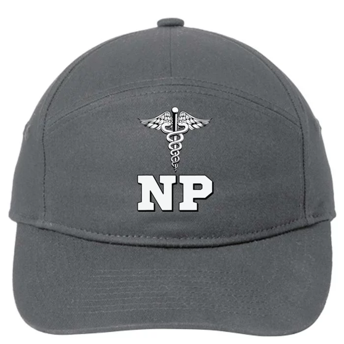 Caduceus Np Nurse Practitioner Inspired Gift Idea 7-Panel Snapback Hat