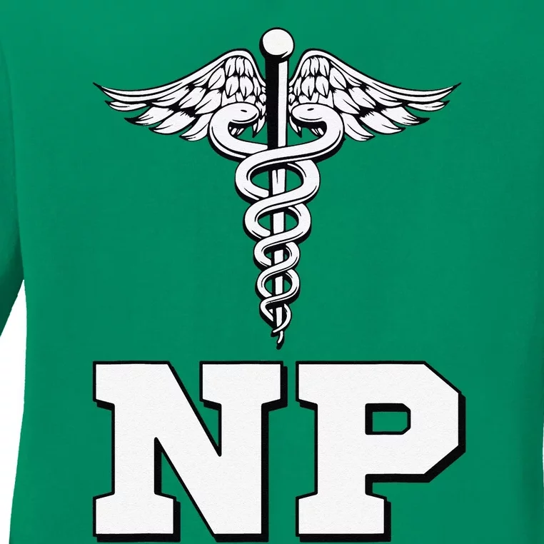 Caduceus Np Nurse Practitioner Inspired Gift Idea Ladies Long Sleeve Shirt