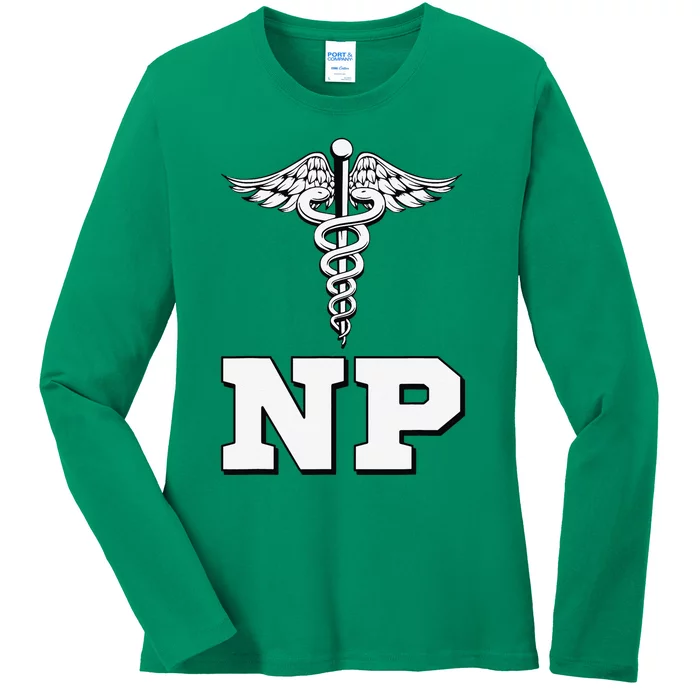 Caduceus Np Nurse Practitioner Inspired Gift Idea Ladies Long Sleeve Shirt