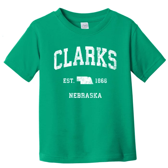 Clarks Nebraska Ne Vintage Athletic Toddler T-Shirt