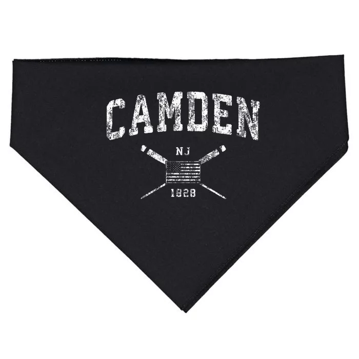 Camden Nj Nautical Vintage Us Flag USA-Made Doggie Bandana