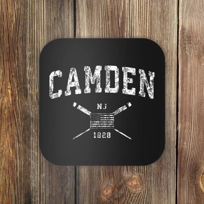 Camden Nj Nautical Vintage Us Flag Coaster