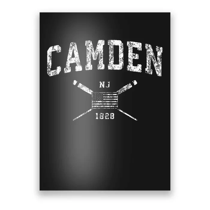 Camden Nj Nautical Vintage Us Flag Poster