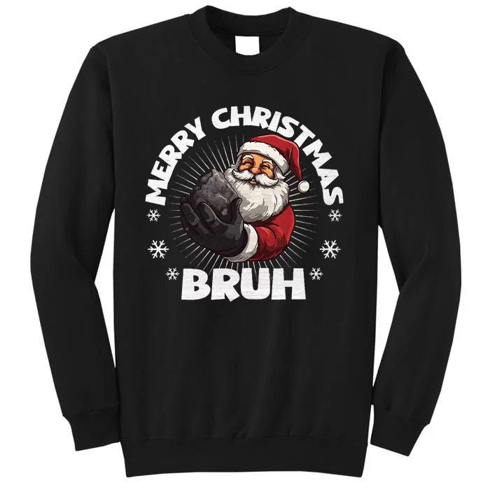 Christmas Nice Naughty Bruh Funny Xmas List Sweatshirt