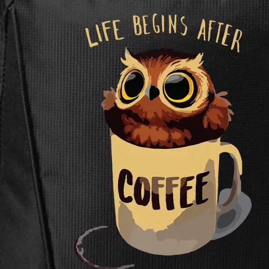 Cute Night Owl Coffee City Backpack