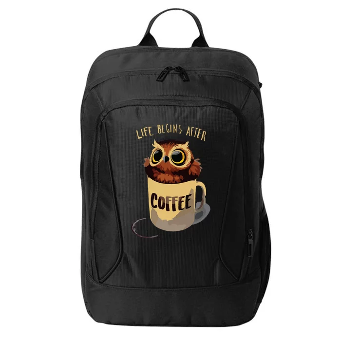 Cute Night Owl Coffee City Backpack