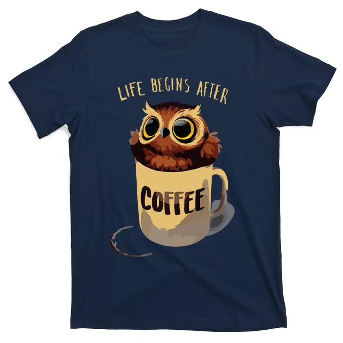 Cute Night Owl Coffee T-Shirt