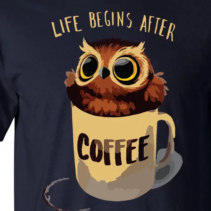 Cute Night Owl Coffee Tall T-Shirt