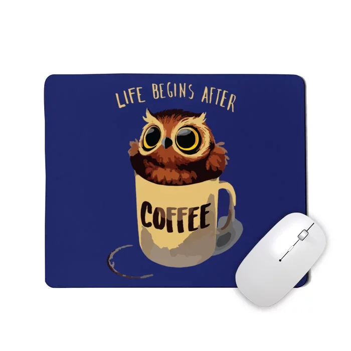 Cute Night Owl Coffee Mousepad