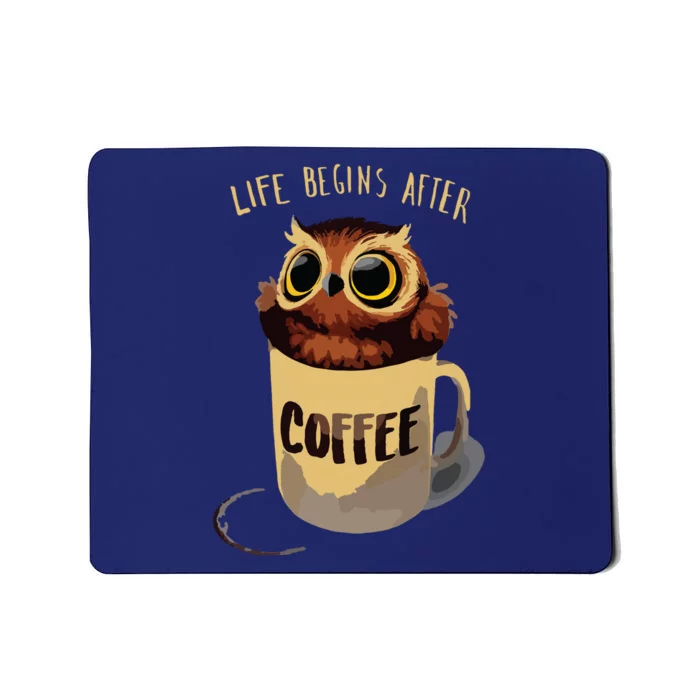 Cute Night Owl Coffee Mousepad