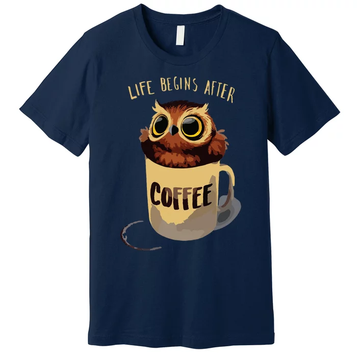 Cute Night Owl Coffee Premium T-Shirt