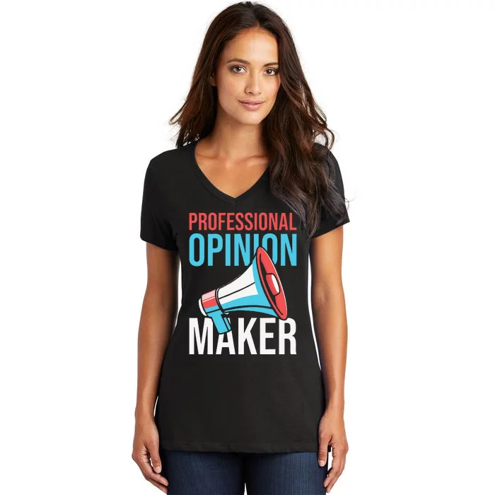 Columnist News Opinion Writer Editorial Columnist Women's V-Neck T-Shirt