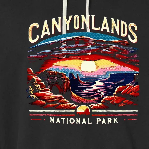 Canyonlands National Park Sunset Landscape Graphic Garment-Dyed Fleece Hoodie