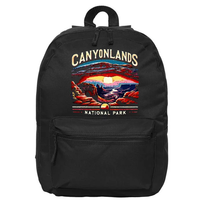 Canyonlands National Park Sunset Landscape Graphic 16 in Basic Backpack