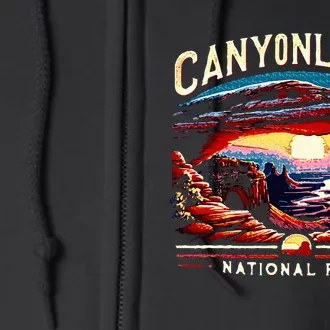 Canyonlands National Park Sunset Landscape Graphic Full Zip Hoodie