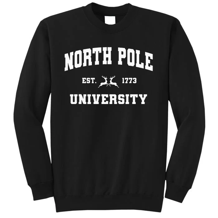 Christmas North Pole University Santa Workshop Elves Red Tall Sweatshirt