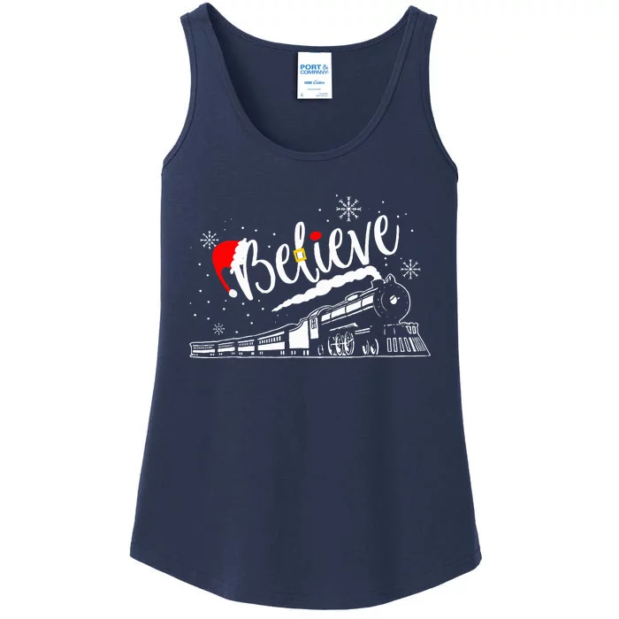 Christmas North Pole P.O.L.A.R E.X.P.R.E.S.S All Abroad Xmas Santa Ladies Essential Tank