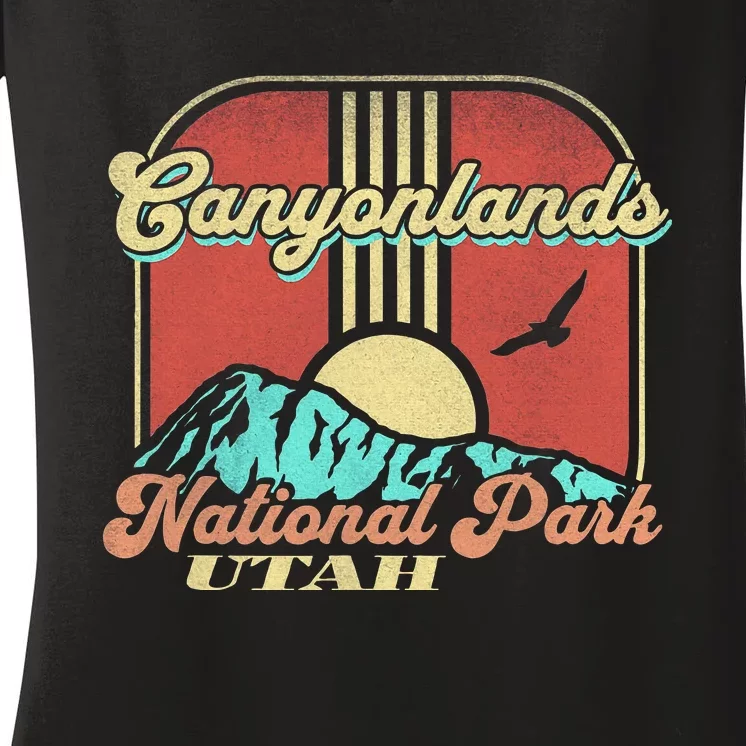 Canyonlands National Park Utah Nature Hiking Outdoors Women's V-Neck T-Shirt