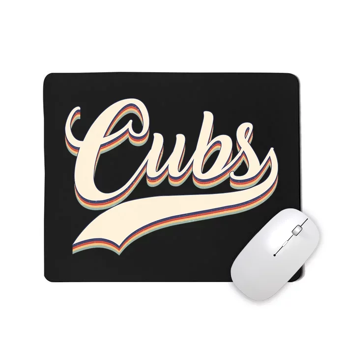 Cubs Name Personalized Vintage Retro Cubs Sport Name Mousepad