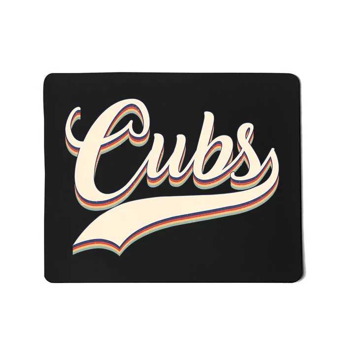 Cubs Name Personalized Vintage Retro Cubs Sport Name Mousepad