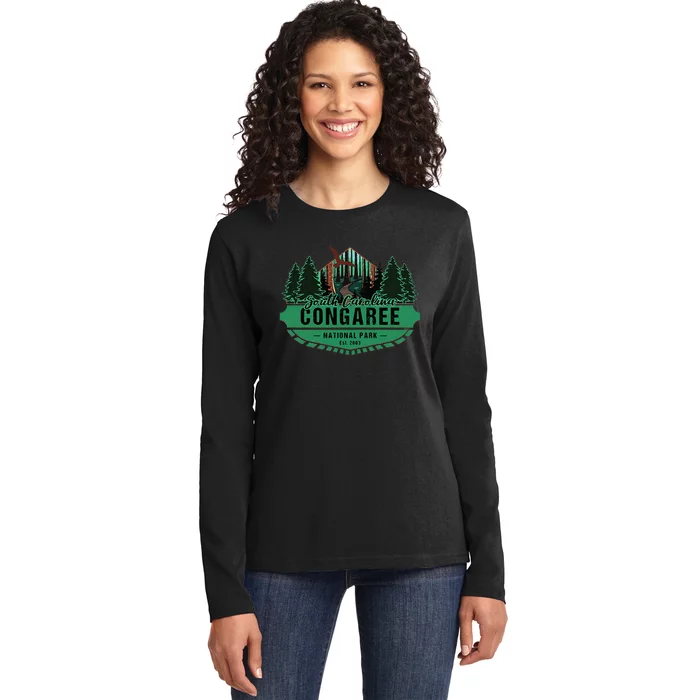 Congaree National Park South Carolina Usa Hiking Souvenir Ladies Long Sleeve Shirt