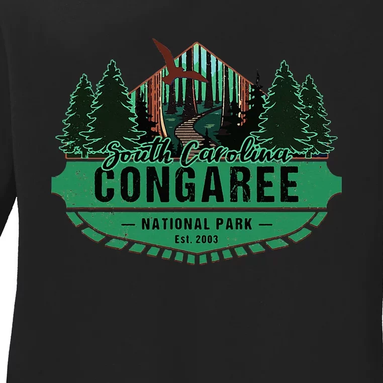 Congaree National Park South Carolina Usa Hiking Souvenir Ladies Long Sleeve Shirt