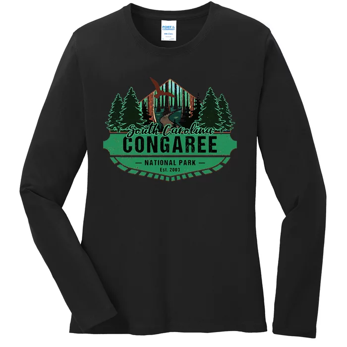 Congaree National Park South Carolina Usa Hiking Souvenir Ladies Long Sleeve Shirt