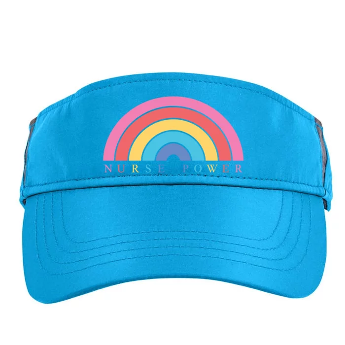 Cute Nurse Power Rainbow Nursing Nursery Funny Gift Cool Gift Adult Drive Performance Visor