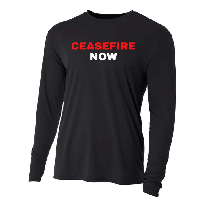 Ceasefire Now Palestine Cooling Performance Long Sleeve Crew