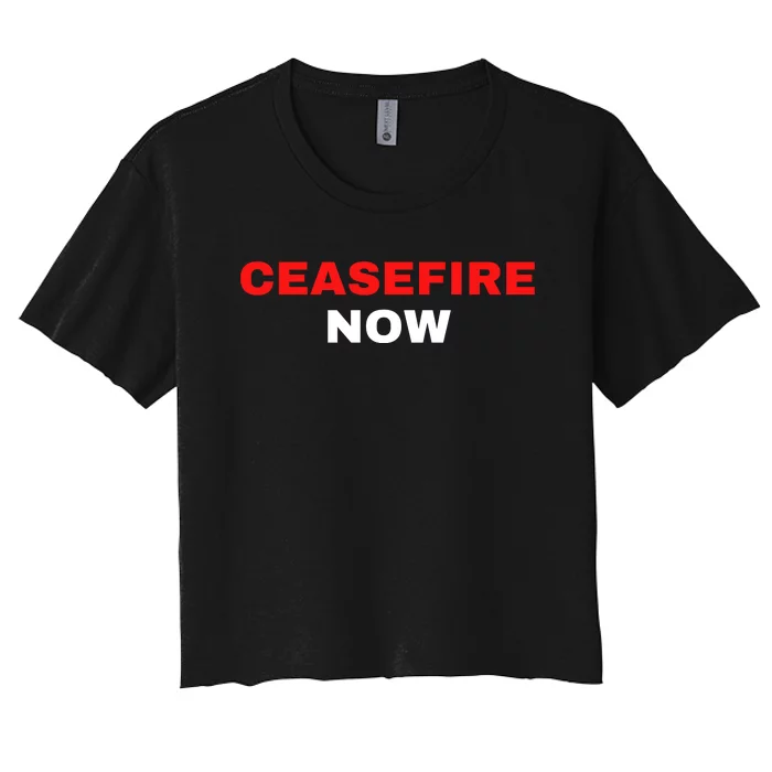 Ceasefire Now Palestine Women's Crop Top Tee