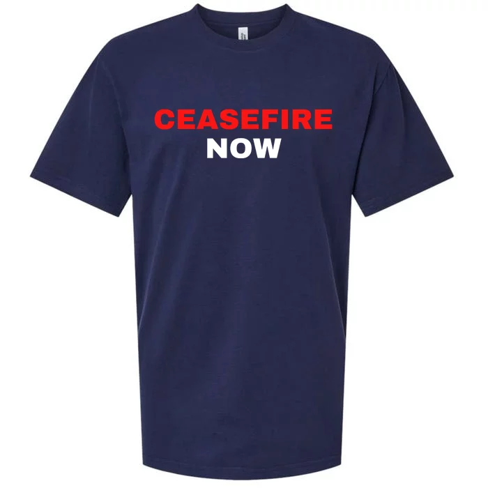 Ceasefire Now Palestine Sueded Cloud Jersey T-Shirt