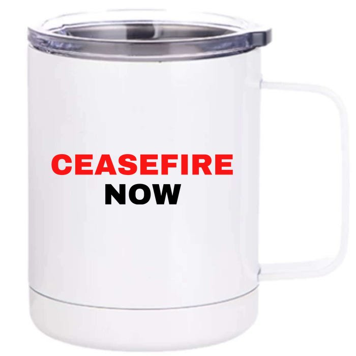 Ceasefire Now Palestine Front & Back 12oz Stainless Steel Tumbler Cup