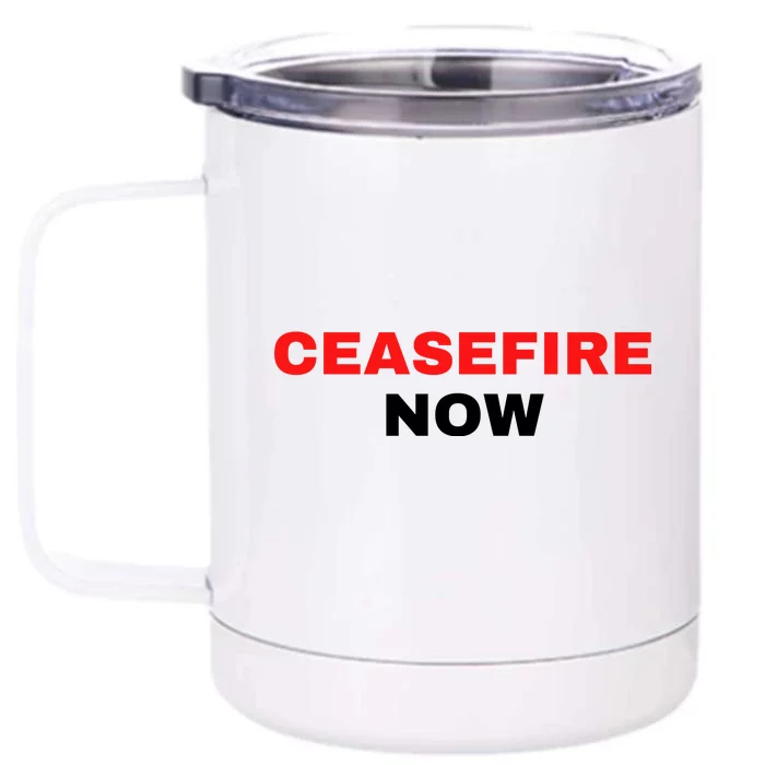 Ceasefire Now Palestine Front & Back 12oz Stainless Steel Tumbler Cup